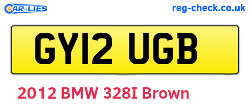 GY12UGB are the vehicle registration plates.