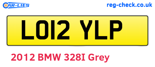 LO12YLP are the vehicle registration plates.
