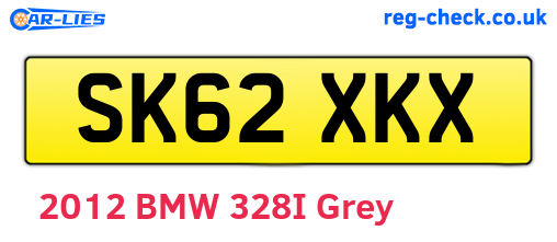 SK62XKX are the vehicle registration plates.