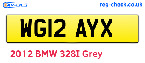 WG12AYX are the vehicle registration plates.
