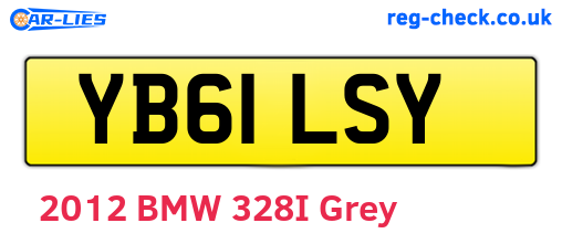 YB61LSY are the vehicle registration plates.