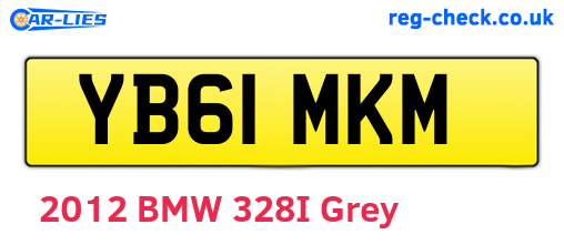 YB61MKM are the vehicle registration plates.