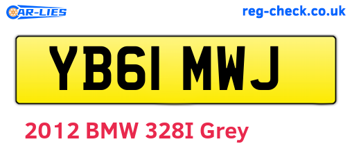 YB61MWJ are the vehicle registration plates.