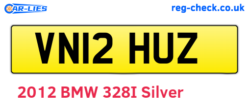 VN12HUZ are the vehicle registration plates.