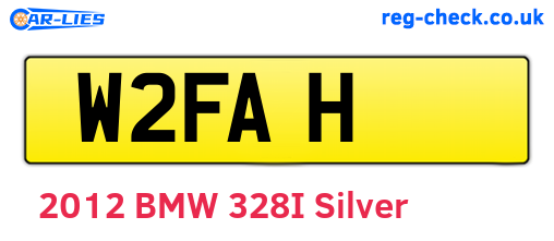 W2FAH are the vehicle registration plates.