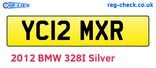 YC12MXR are the vehicle registration plates.