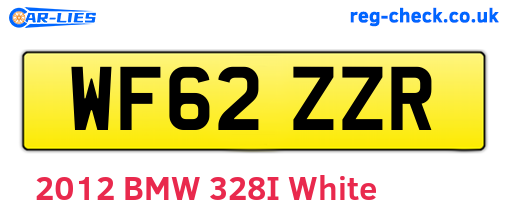 WF62ZZR are the vehicle registration plates.
