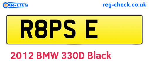 R8PSE are the vehicle registration plates.