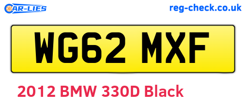 WG62MXF are the vehicle registration plates.