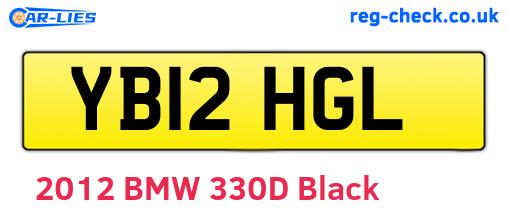 YB12HGL are the vehicle registration plates.