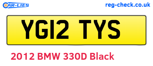 YG12TYS are the vehicle registration plates.