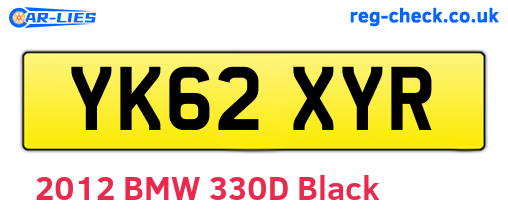 YK62XYR are the vehicle registration plates.