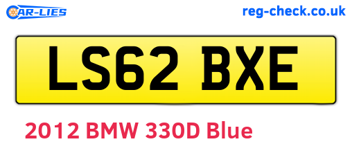 LS62BXE are the vehicle registration plates.