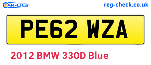 PE62WZA are the vehicle registration plates.
