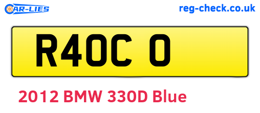 R4OCO are the vehicle registration plates.