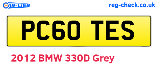 PC60TES are the vehicle registration plates.