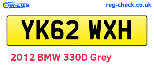 YK62WXH are the vehicle registration plates.