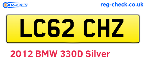 LC62CHZ are the vehicle registration plates.