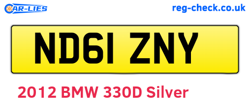 ND61ZNY are the vehicle registration plates.