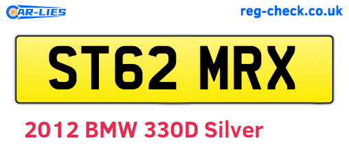 ST62MRX are the vehicle registration plates.