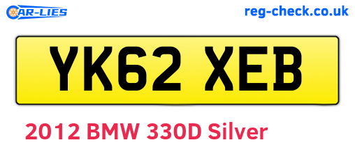 YK62XEB are the vehicle registration plates.