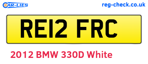 RE12FRC are the vehicle registration plates.