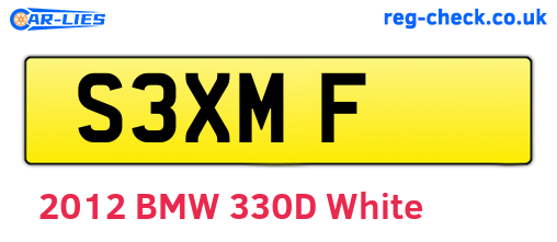 S3XMF are the vehicle registration plates.