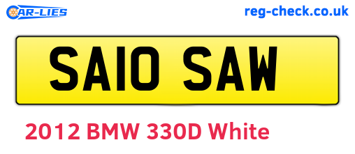 SA10SAW are the vehicle registration plates.