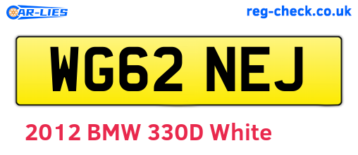 WG62NEJ are the vehicle registration plates.