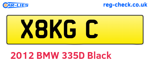 X8KGC are the vehicle registration plates.
