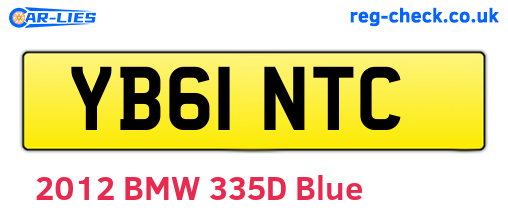 YB61NTC are the vehicle registration plates.