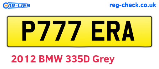 P777ERA are the vehicle registration plates.
