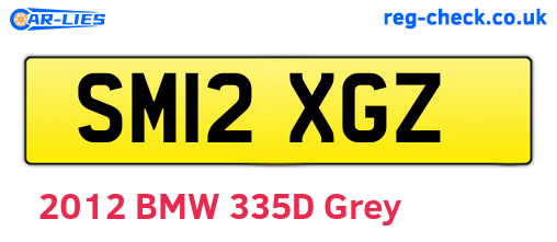 SM12XGZ are the vehicle registration plates.