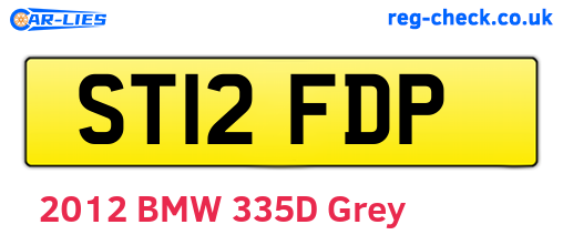 ST12FDP are the vehicle registration plates.