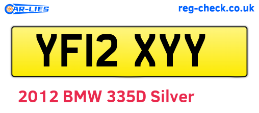 YF12XYY are the vehicle registration plates.