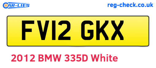 FV12GKX are the vehicle registration plates.