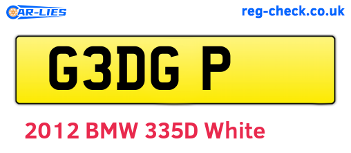G3DGP are the vehicle registration plates.