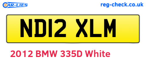 ND12XLM are the vehicle registration plates.