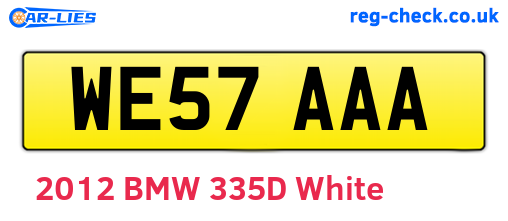 WE57AAA are the vehicle registration plates.