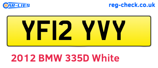 YF12YVY are the vehicle registration plates.