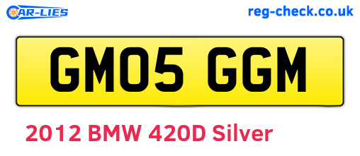 GM05GGM are the vehicle registration plates.