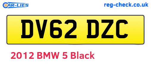 DV62DZC are the vehicle registration plates.