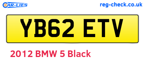 YB62ETV are the vehicle registration plates.