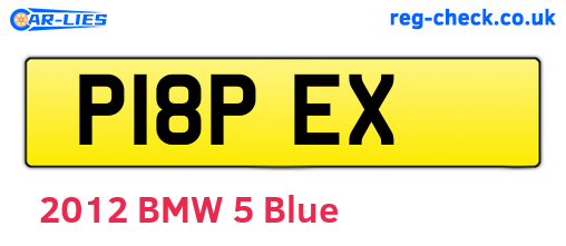 P18PEX are the vehicle registration plates.