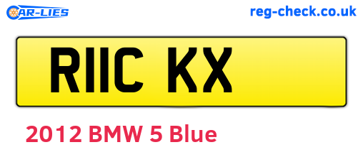 R11CKX are the vehicle registration plates.