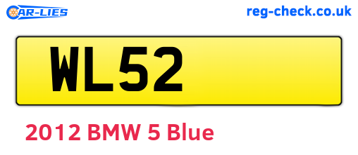 WL52 are the vehicle registration plates.