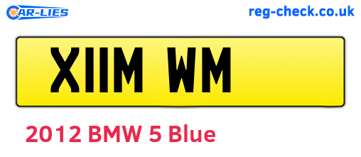 X11MWM are the vehicle registration plates.
