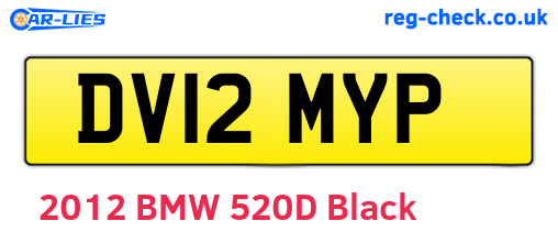 DV12MYP are the vehicle registration plates.