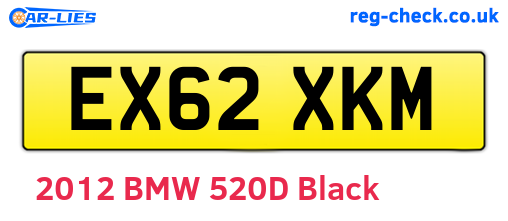 EX62XKM are the vehicle registration plates.