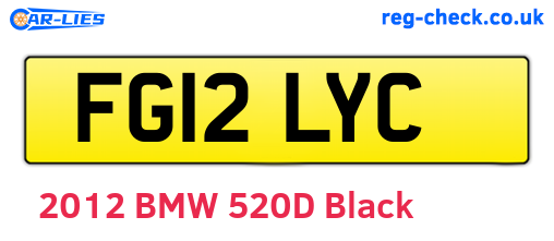 FG12LYC are the vehicle registration plates.